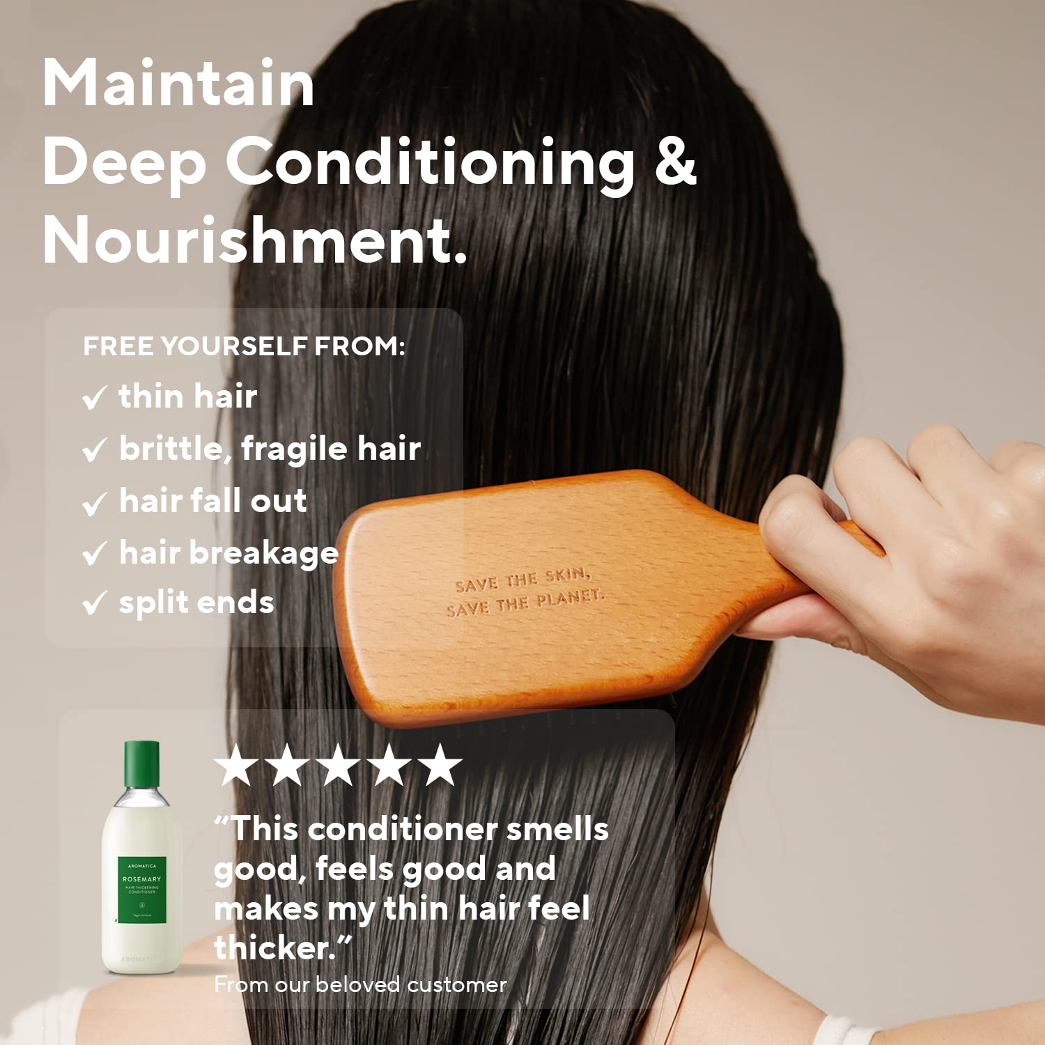 aromatica Rosemary Hair Thickening Conditioner 400ml Beauty Amora