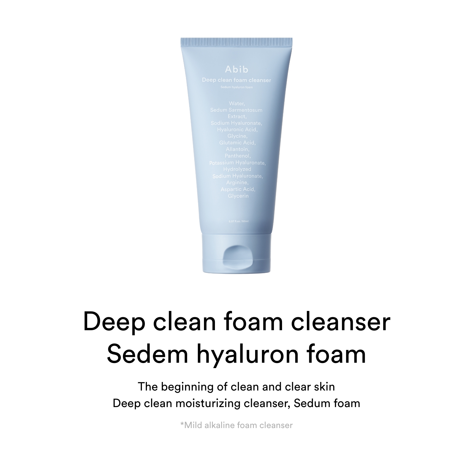 Abib Deep Clean Foam Cleanser Sedum Hyaluron Foam 150ml Beauty