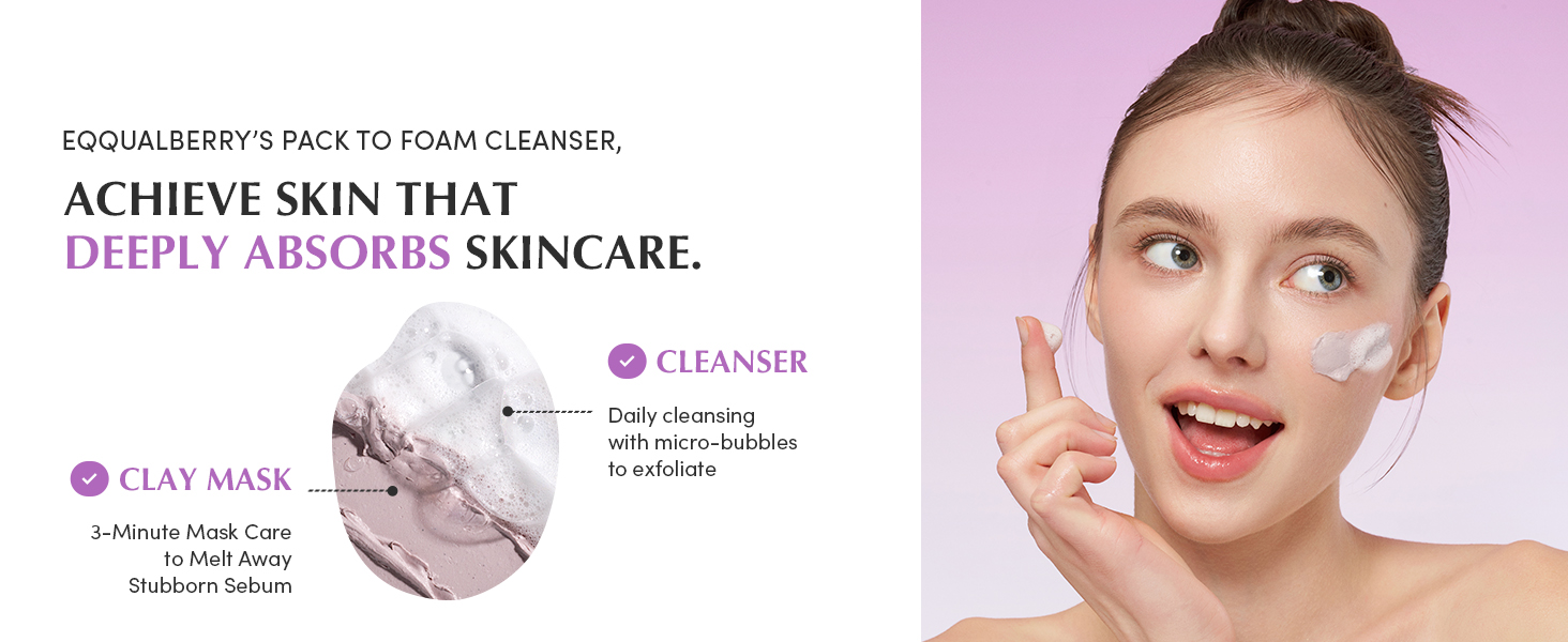 EQQUALBERRY - Purple Rice Pore Purifying Pack Cleanser - 130g | Beauty Amora | Korean Beauty Store in Australia