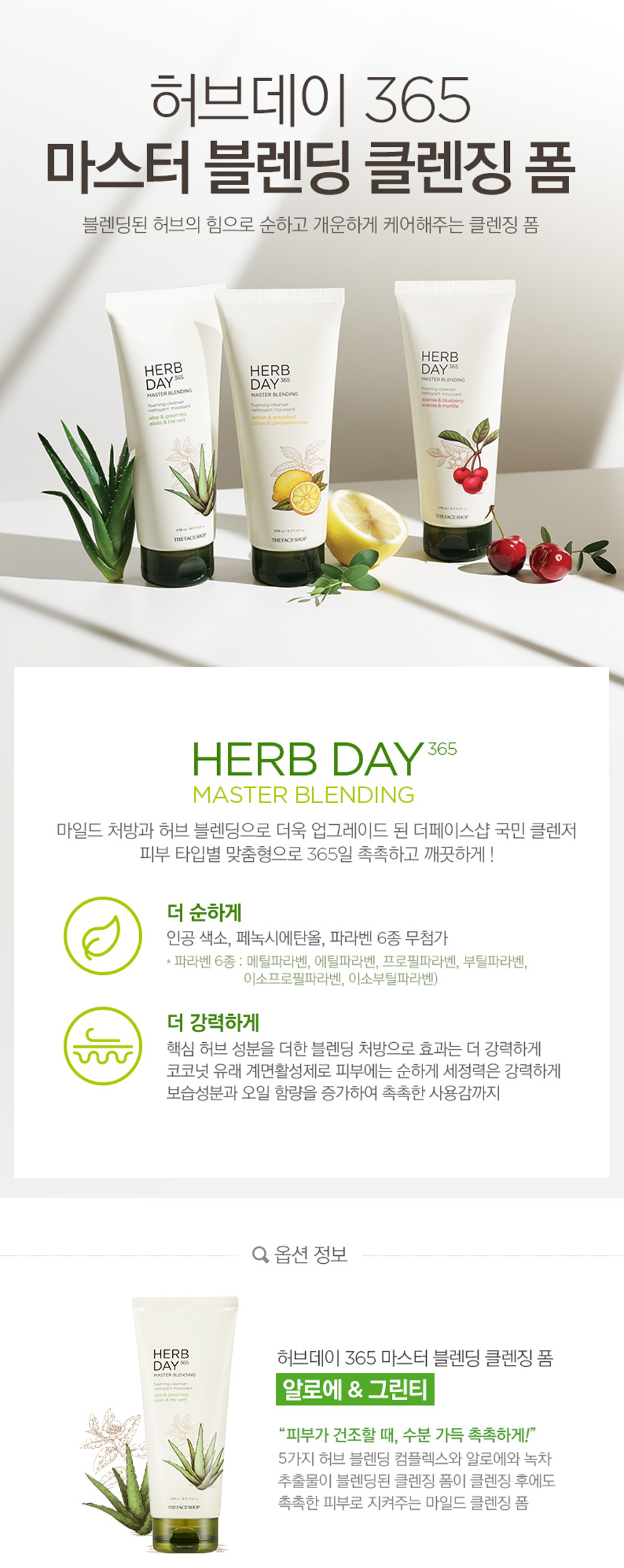 THE FACE SHOP Herb Day 365 Master Blending Foaming Cleanser Beauty