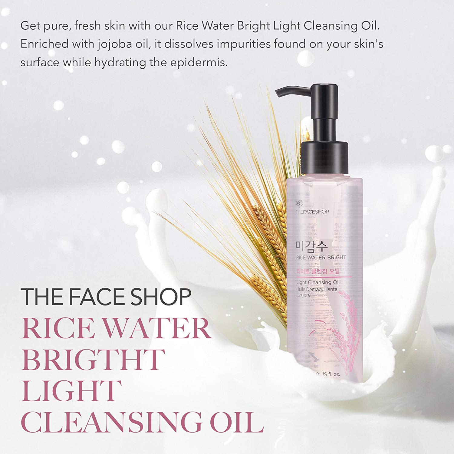 THE FACE SHOP Rice Water Bright Light Cleansing Oil Beauty Amora