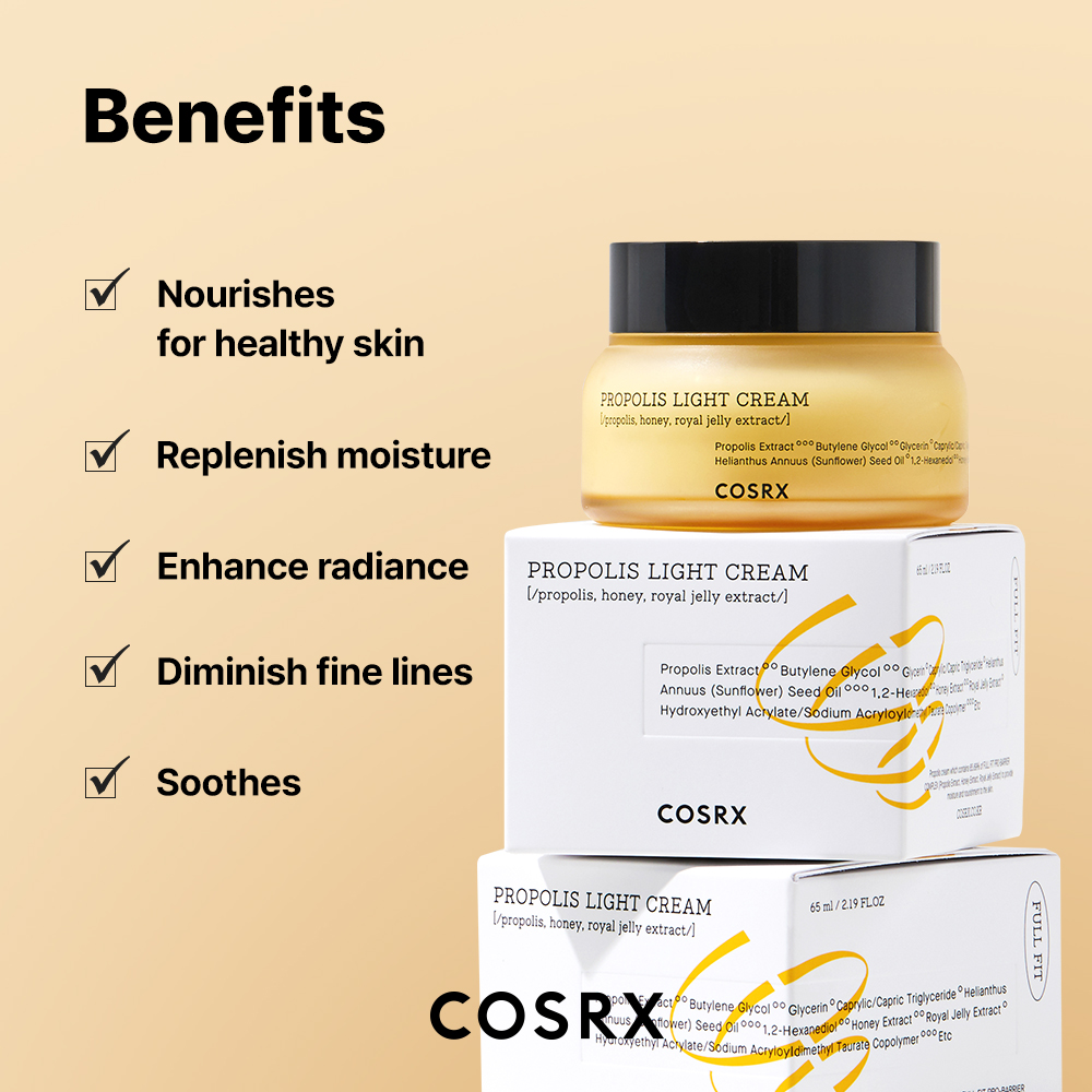 COSRX - Full Fit Propolis Light Cream - 65ml | Beauty Amora | Korean ...