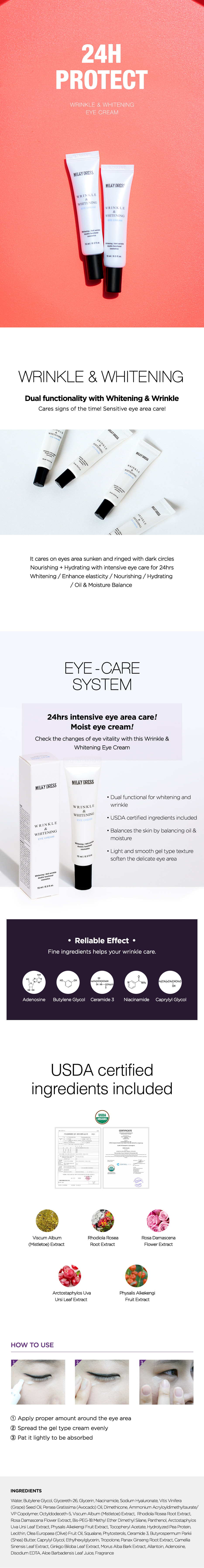 MILKYDRESS - Wrinkle & Whitening Eye Cream | Beauty Amora