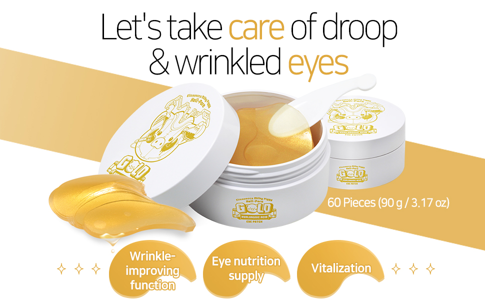 Elizavecca Hell Pore Gold Hyaluronic Acid Eye patch Beauty Amora