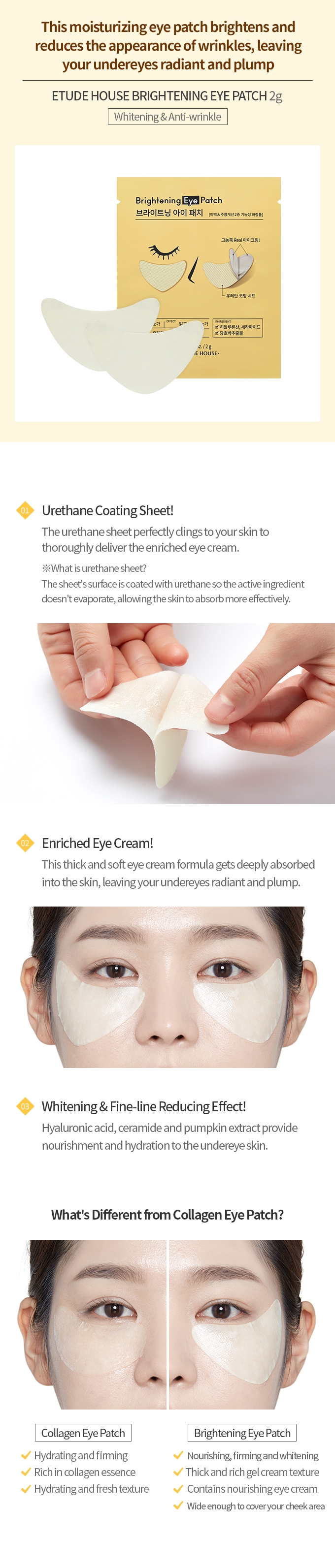 Etude Brightening Eye Patch Beauty Amora Australia's Kbeauty Store