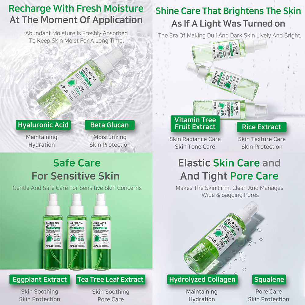 APLB - AHA BHA PHA Centella Mist Essence - 105ml | Beauty Amora ...