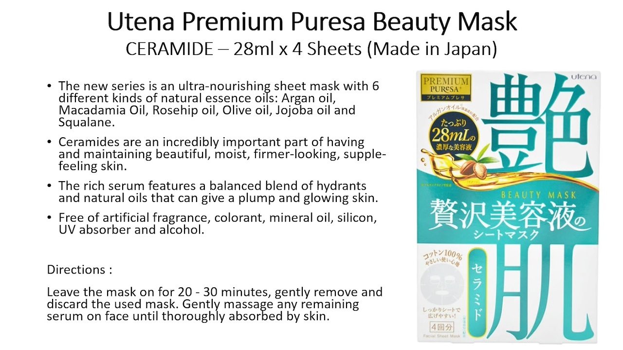 Purera Mask Utena - Premium PuresaBeauty Mask | Beauty Amora | Korean Beauty Store ...