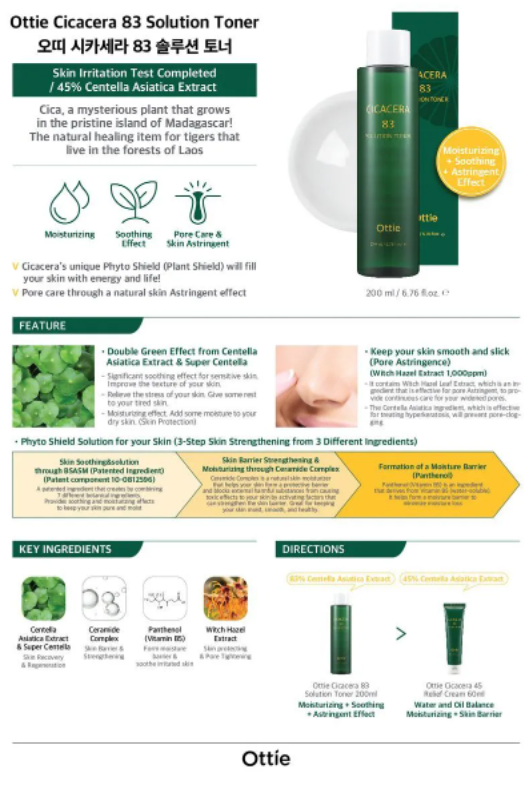 Ottie - Cicacera 83 Solution Toner - 200ml | Beauty Amora | Australia's ...