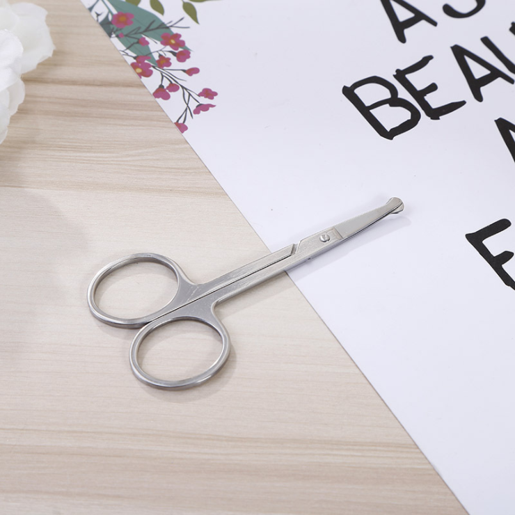 MINGXIER - Stainless Steel Safety Round Tip Scissors - 1pc | Beauty ...